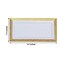 4 White Rectangular SERVING TRAYS Gold Metallic Lace Rim Design
